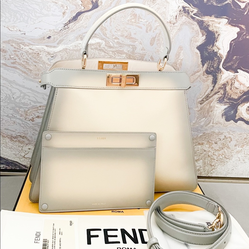 Sold!! Fendi Peekaboo ISeeU Ombre Medium Nappa Leather Tote - Picture 3 of 16